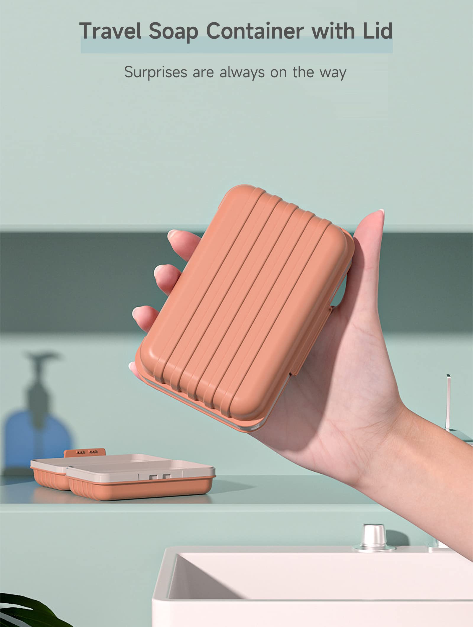 Foto 7 pulgar | Jabonera de Viaje Doter a Prueba de Fugas con Tapa y Soporte para Drenar Jabón - Venta Internacional