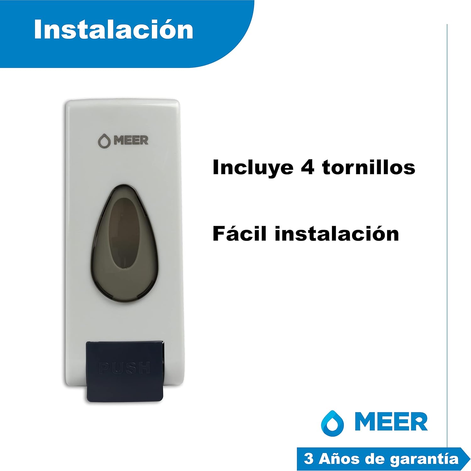Foto 4 pulgar | Dispensadores De Jabón De Plástico, Color Blanco Con Capacidad De 600 Ml C/u (incluye 2 Despachadores De Jabon