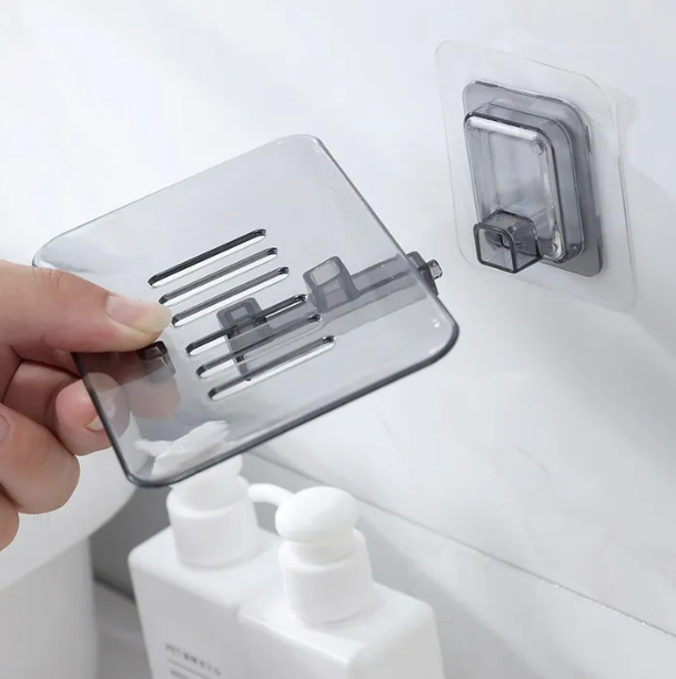 Foto 4 pulgar | Xtellar Jabonera De Pared De Plástico Resistente Y Transparente - Pack De 2