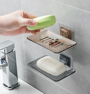Foto 4 | Xtellar Jabonera De Pared De Plástico Resistente Y Transparente - Pack De 2