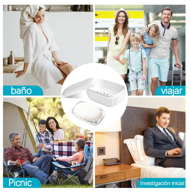 Foto 4 pulgar | Xtellar - Jabonera De Viaje Premium Para Baño  Ultraportátil Y Segura  Color Blanco