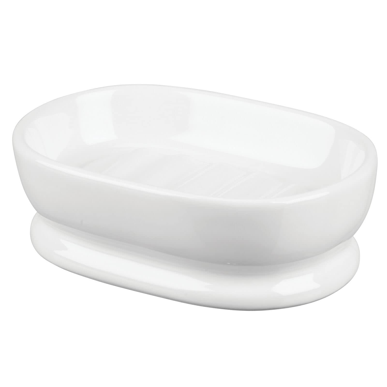 Foto 4 | Jabonera De Cerámica Decorativa Mdesign Para Baño  Color Blanco - Venta Internacional.