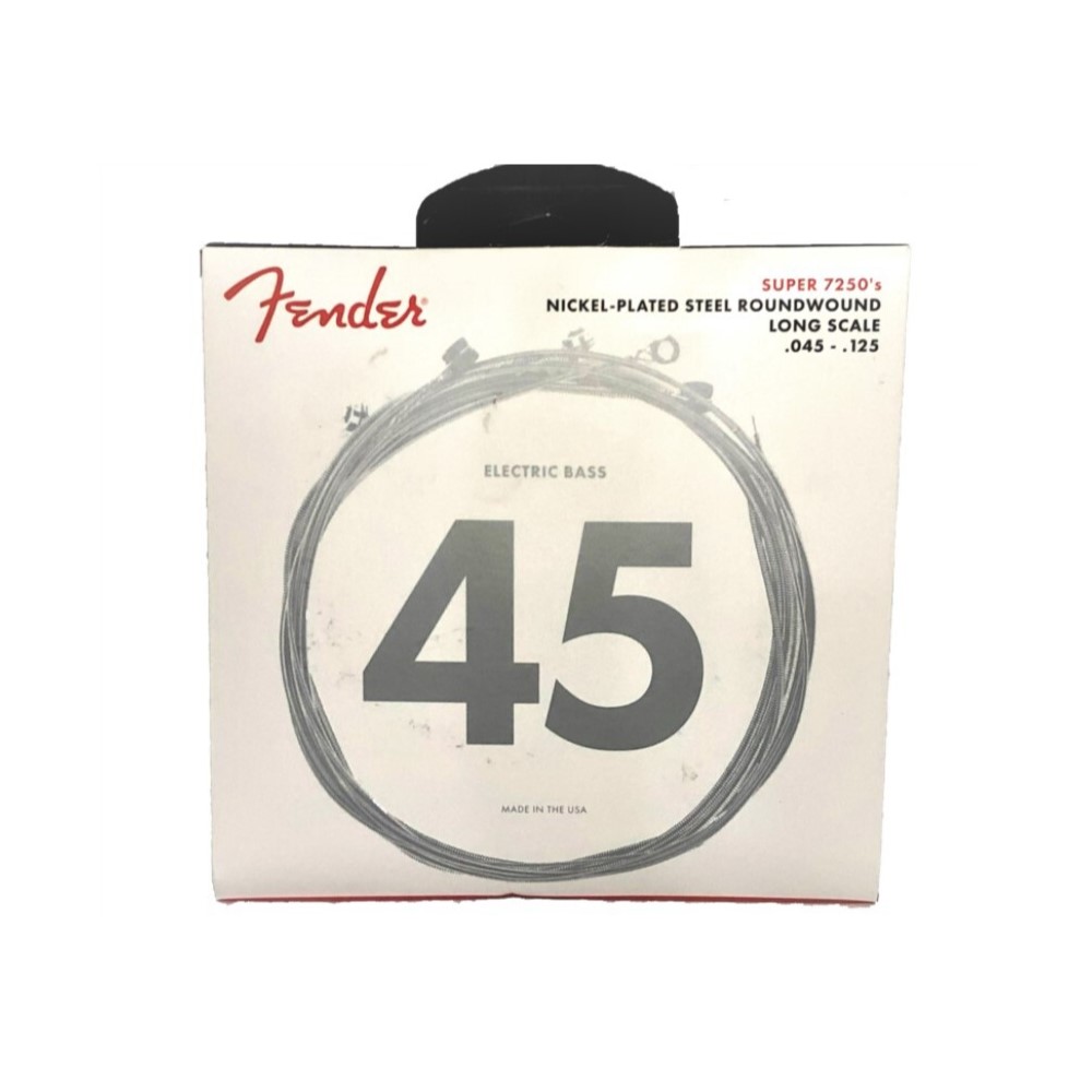 Foto 1 | Cuerdas para Bajo Eléctrico Fender Plateadas de Níquel .045 - .125