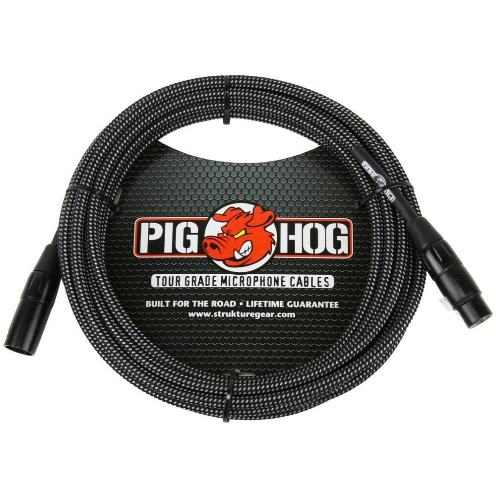 Cable para Micrófono XLR Pig Hog Negro 6 m