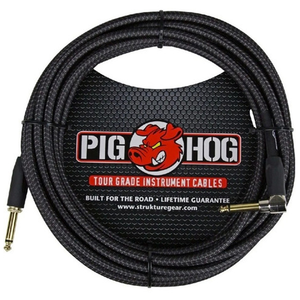 Cable para Guitarra o Bajo Pig Hog Tejido 6 Metros