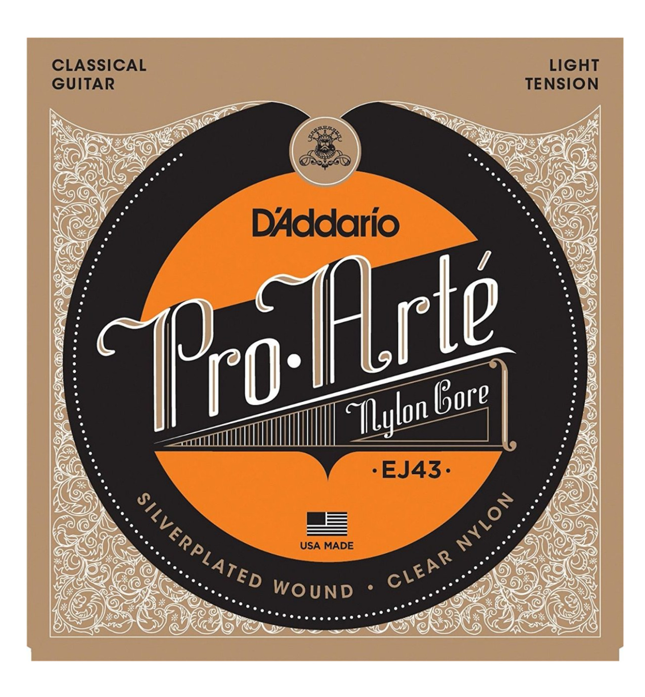 Cuerdas de Nylon para Guitarra Clásica D'addario Pro-arte Ej43 Tensión Ligera