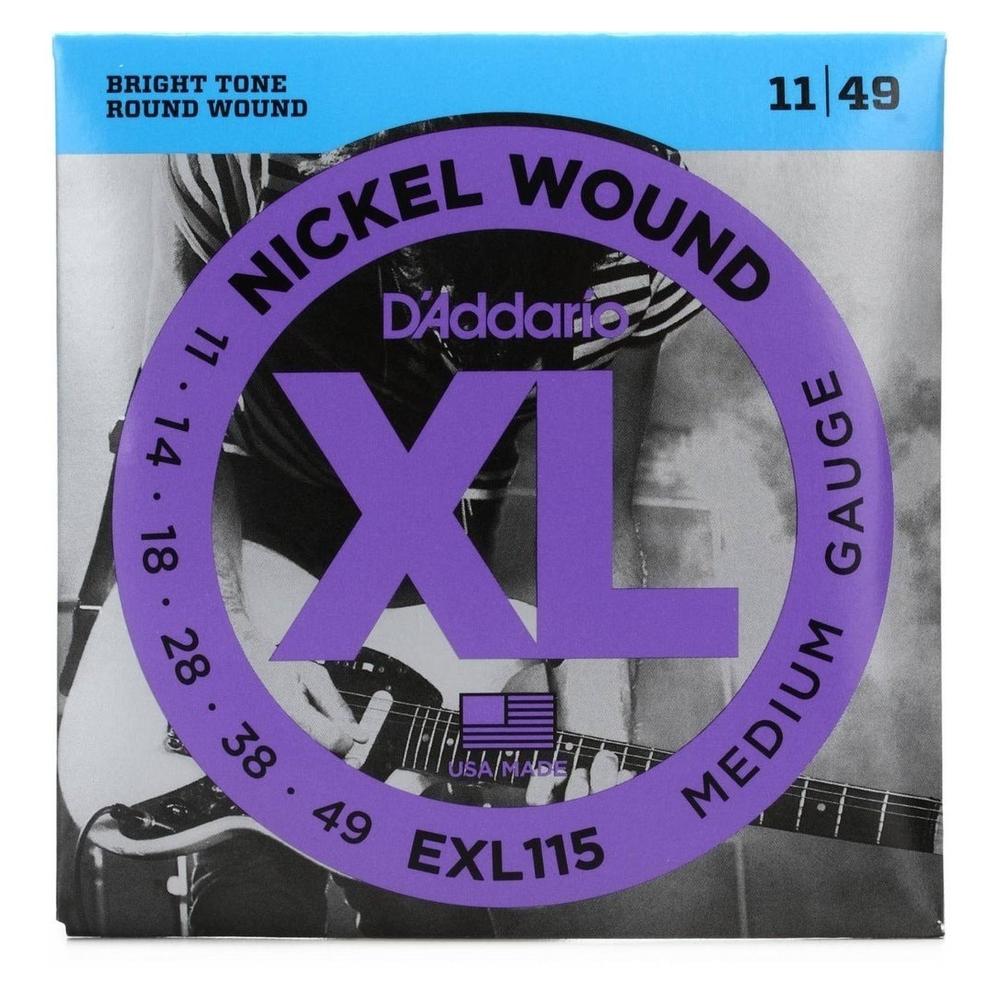 Encordadura para Guitarra Eléctrica D’Addario Entorchadas de Niquel Exl115