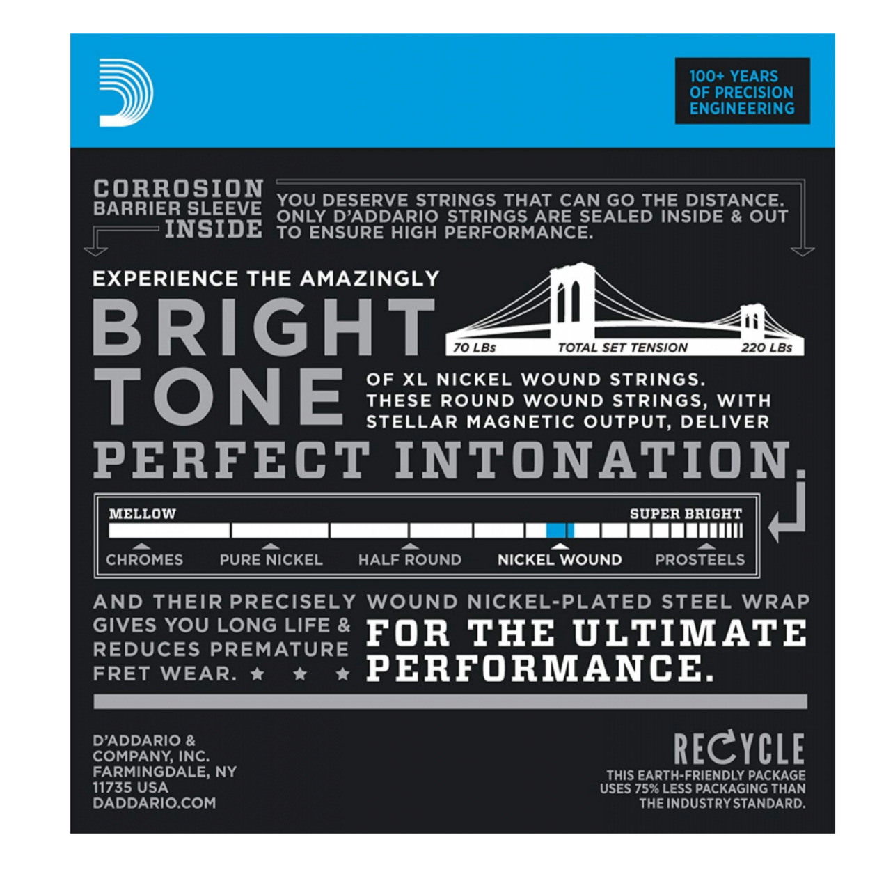 Foto 2 | Set de Cuerdas para Guitarra Eléctrica D’addario Exl120 Super Light