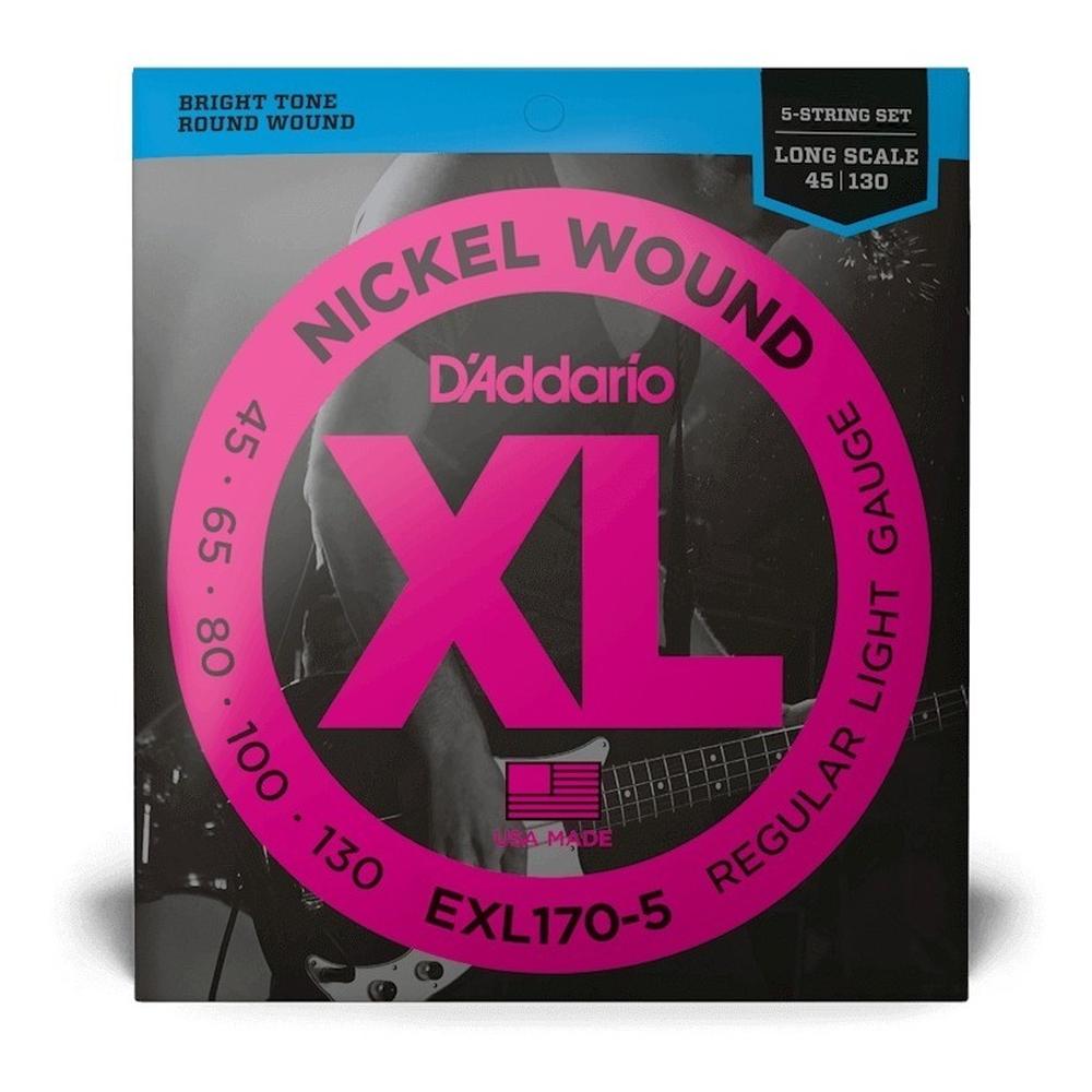 Foto 2 pulgar | Encordadura para Bajo D’Addario Exl170-5 de 5 Cuerdas Entorchado en Niquel