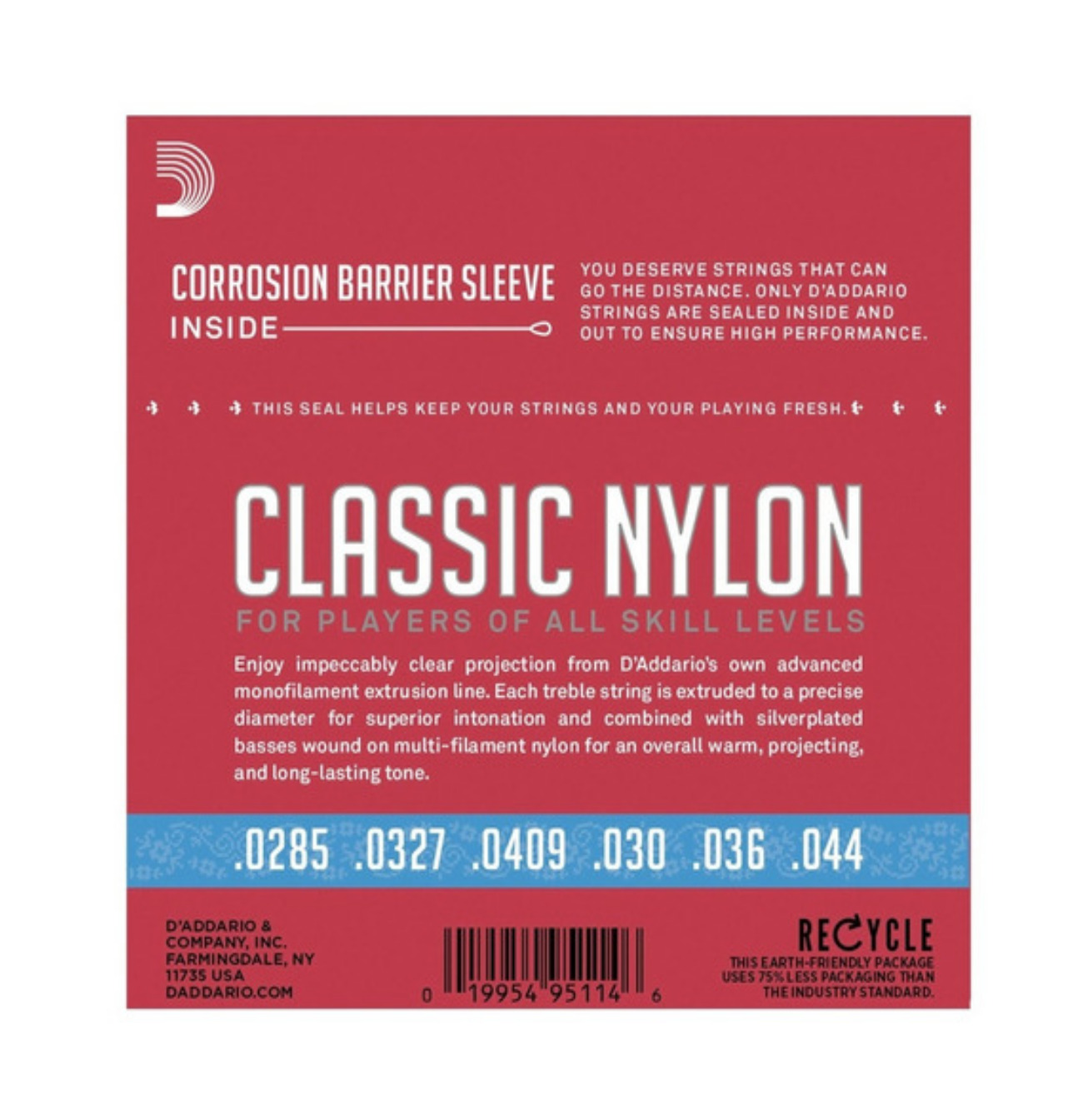 Foto 2 | Cuerdas para Guitarra Clásica Nylon D Addario Ej27h