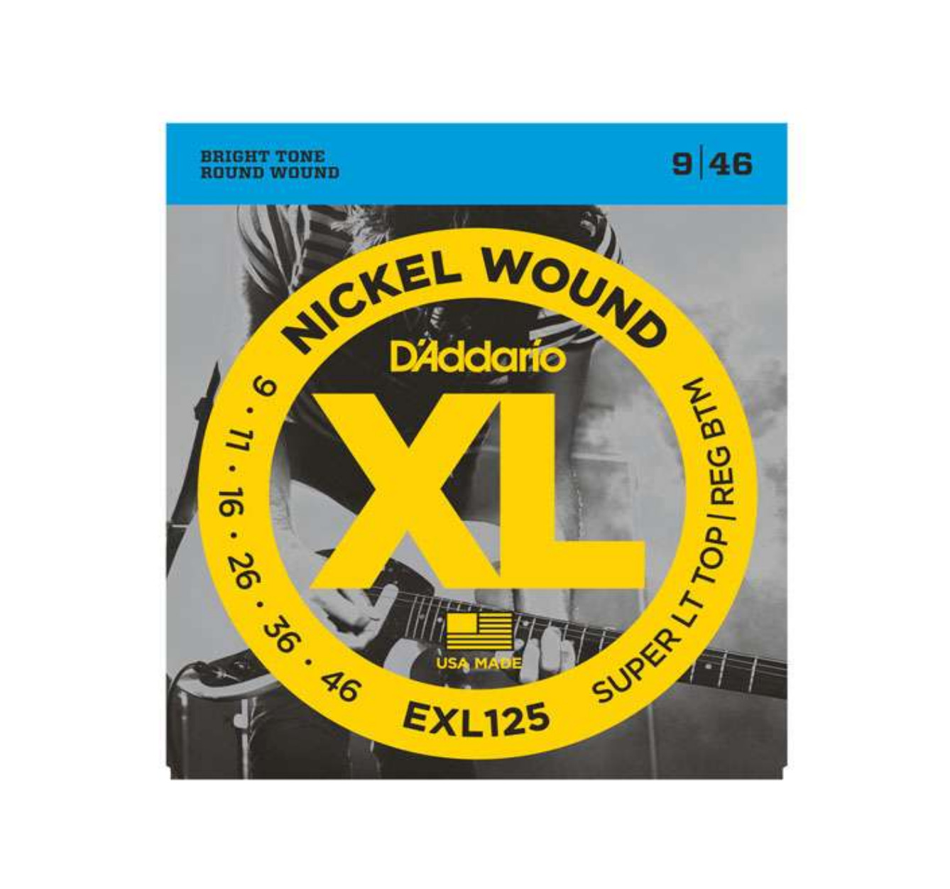 Set de Cuerdas para Guitarra Eléctrica D’addario Exl125 Super Light/ Regular