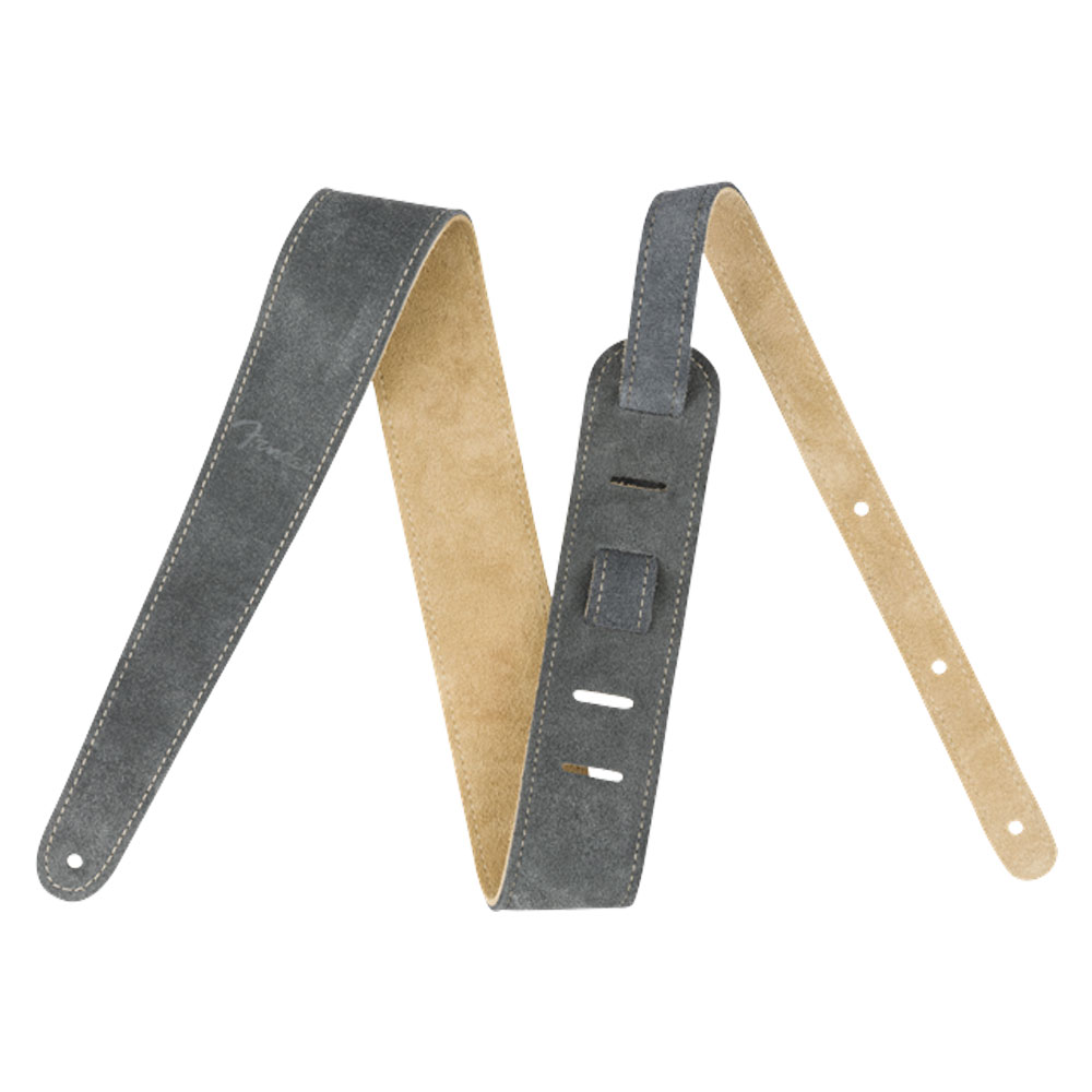 Foto 2 pulgar | Correa de Piel para Guitarra o Bajo Fender Reversible Suede Strap Gris