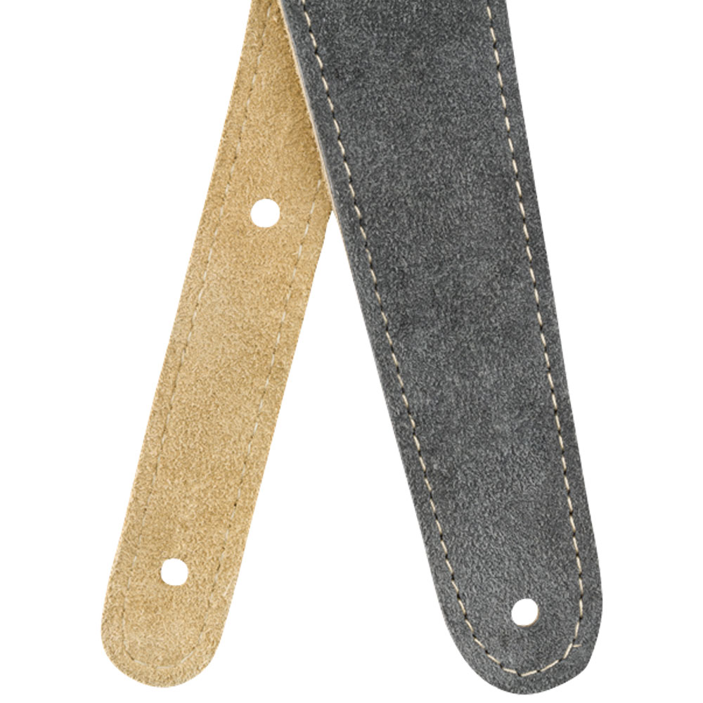 Foto 4 pulgar | Correa de Piel para Guitarra o Bajo Fender Reversible Suede Strap Gris
