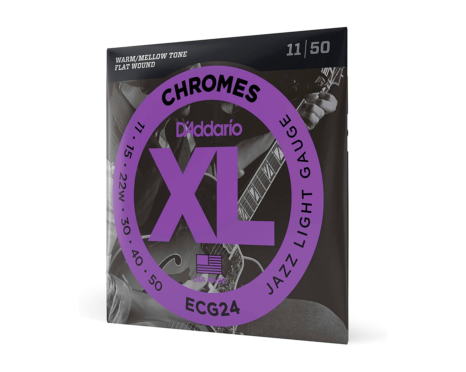 Encordadura Daddario Ecg-24 - 1pza color Negro $576