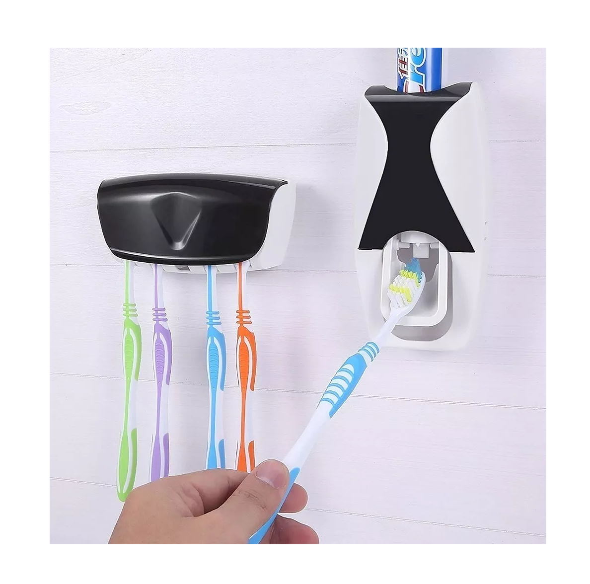 Foto 6 pulgar | Dispensador Automático Belug Pasta Dental Porta Cepillos Dientes Blanco/Negro