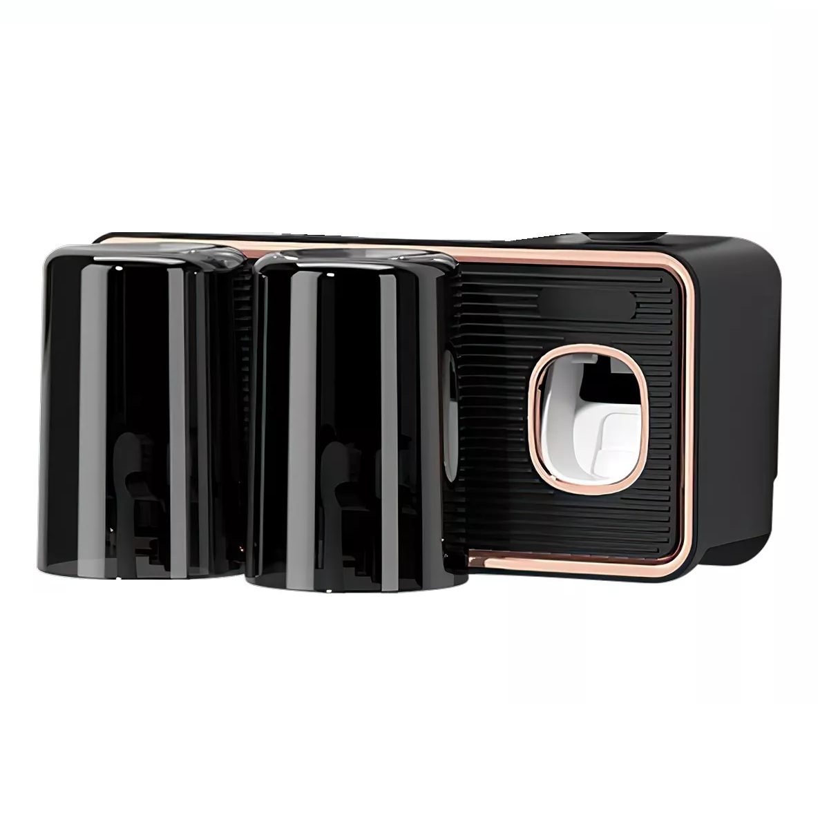 Porta Cepillos de Pared Organizador con Dispensador de Pasta Eo Safe Imports Esi-11503 Negro