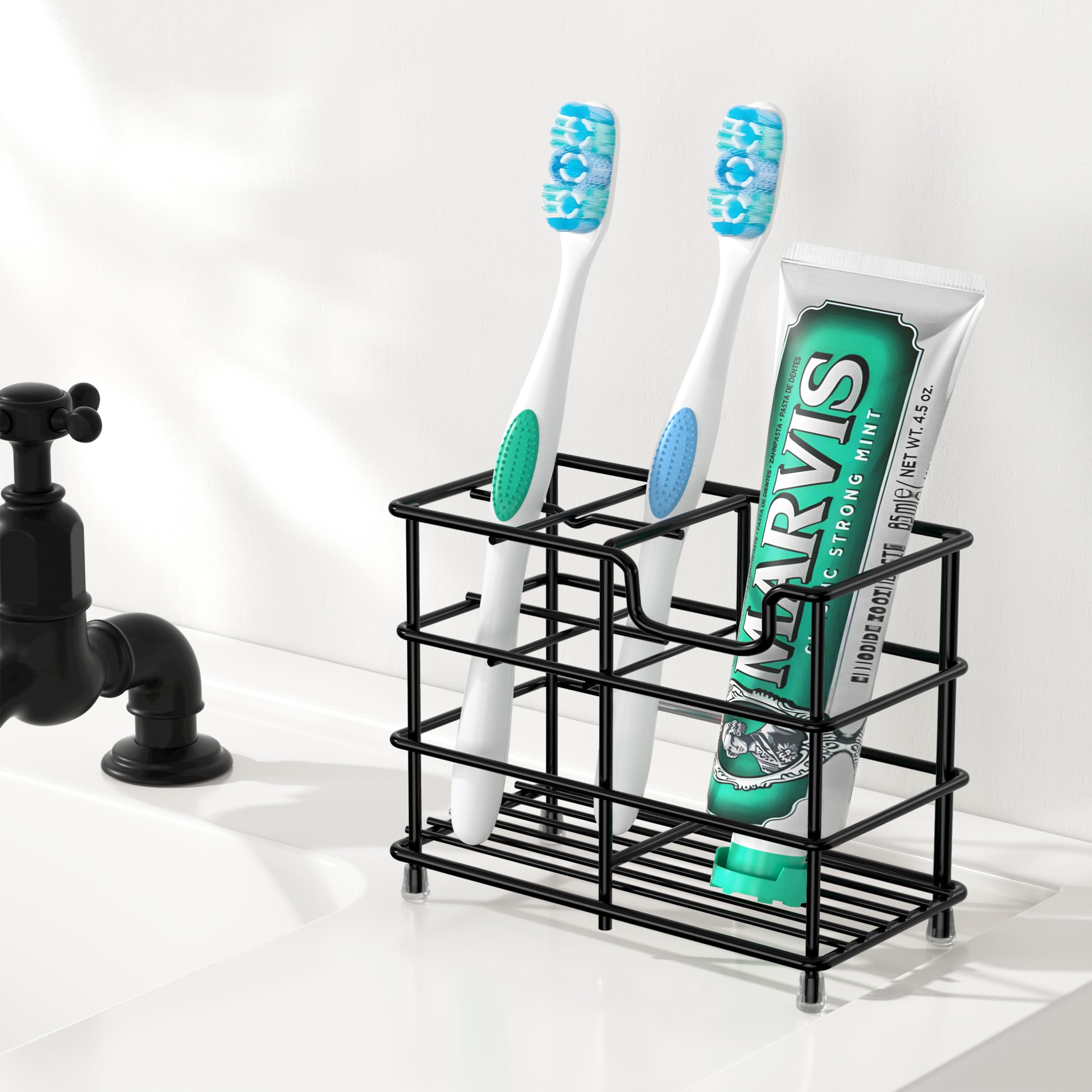 Foto 3 pulgar | Soporte para Cepillos de Dientes HBlife Small de Acero Inoxidable Negro - Venta Internacional