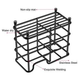 Foto 4 | Soporte para Cepillos de Dientes HBlife Small de Acero Inoxidable Negro - Venta Internacional