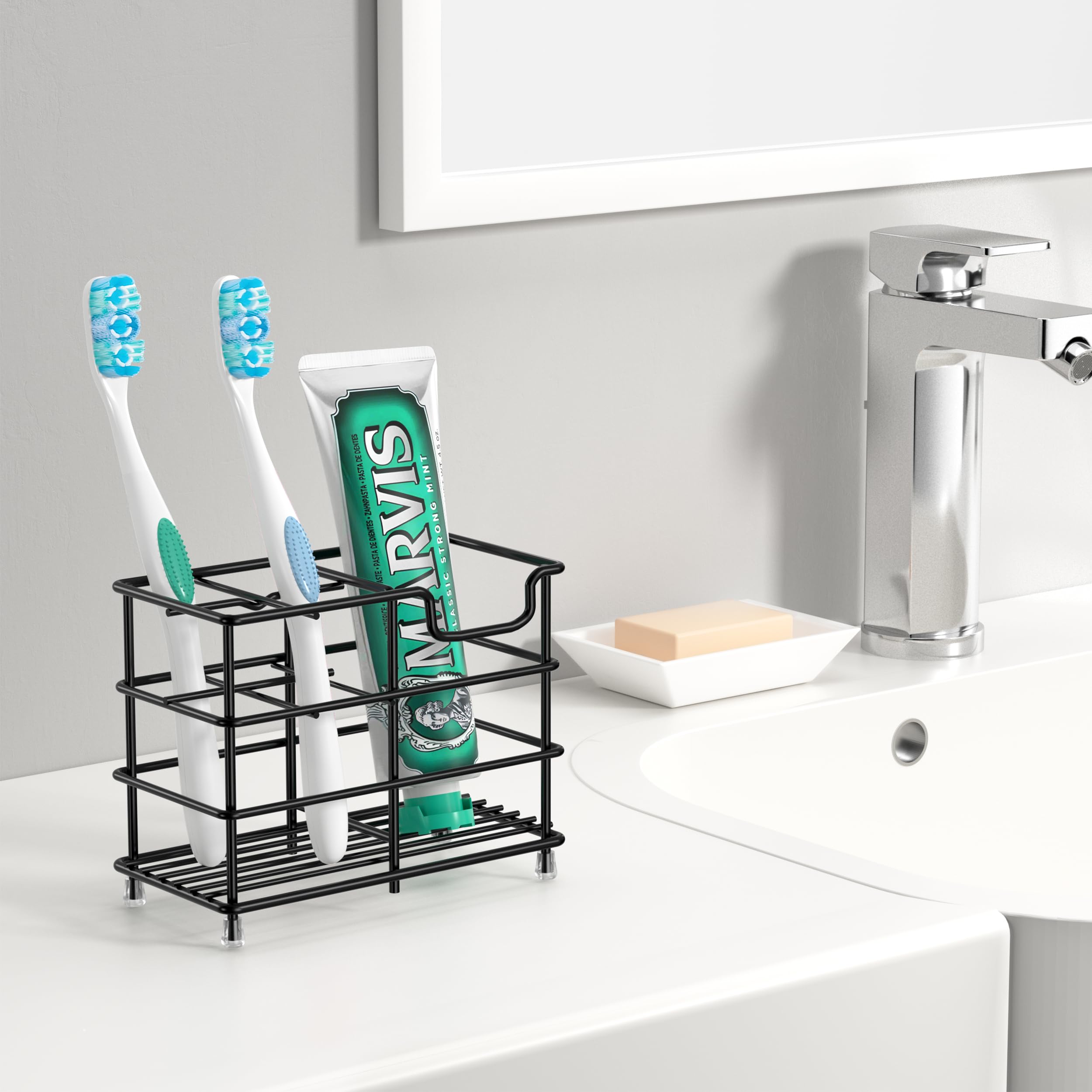 Foto 6 pulgar | Soporte para Cepillos de Dientes HBlife Small de Acero Inoxidable Negro - Venta Internacional