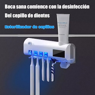 Foto 2 | Porta Cepillos Dispensador de Pasta Recargable Eo Safe Imports Blanco