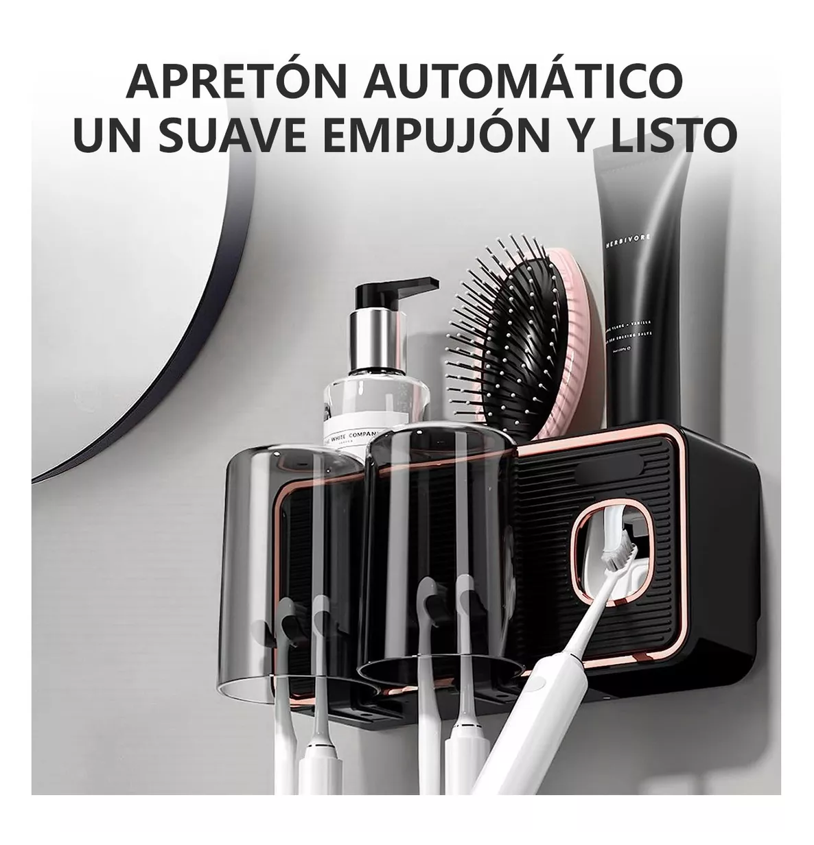 Foto 4 pulgar | Organizador de Cepillos de Dientes con Dispensador de Pasta