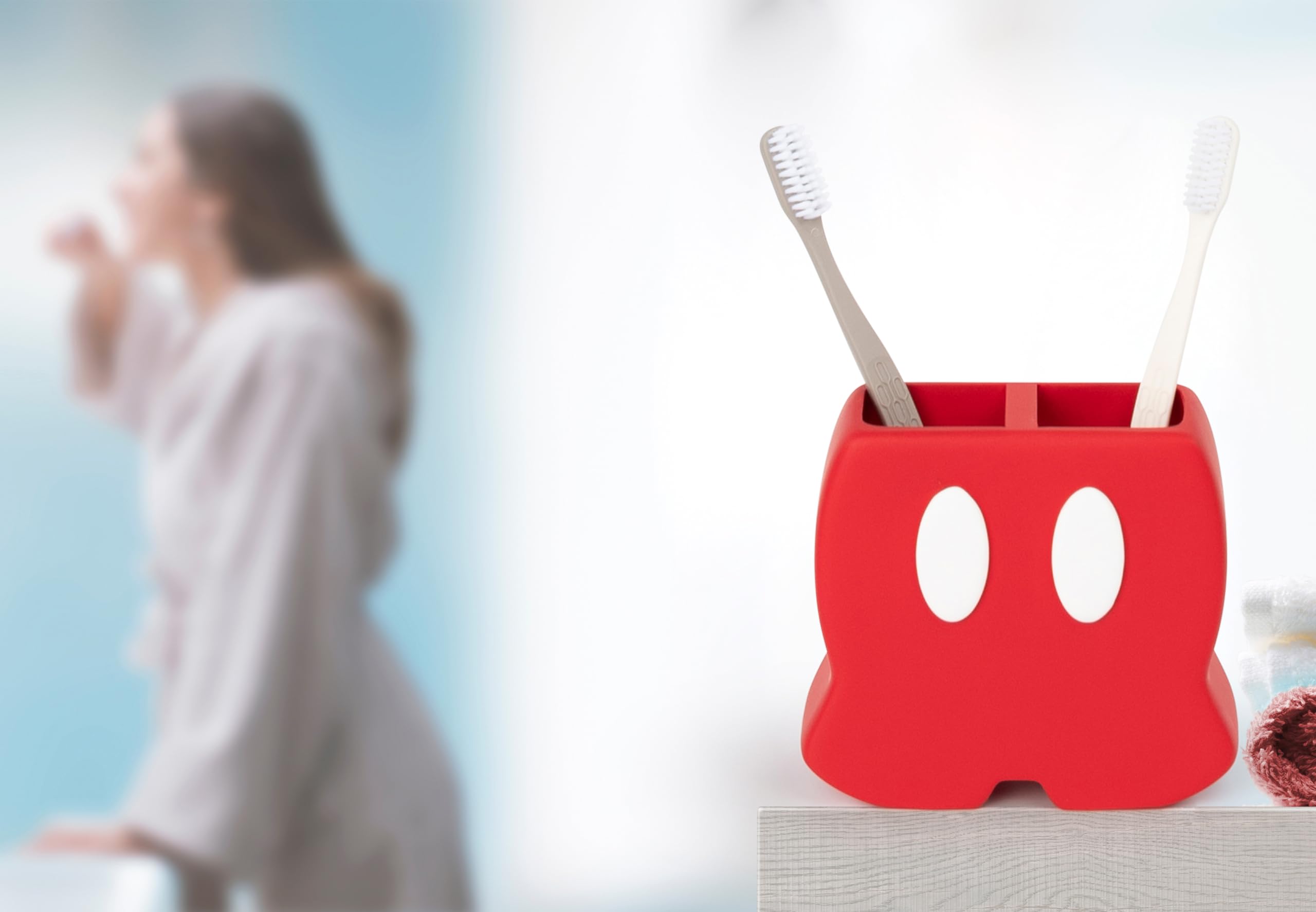 Foto 4 pulgar | Soporte Para Cepillos De Dientes Jay Franco Disney Mickey Mouse Rojo De Resina - Venta Internacional.