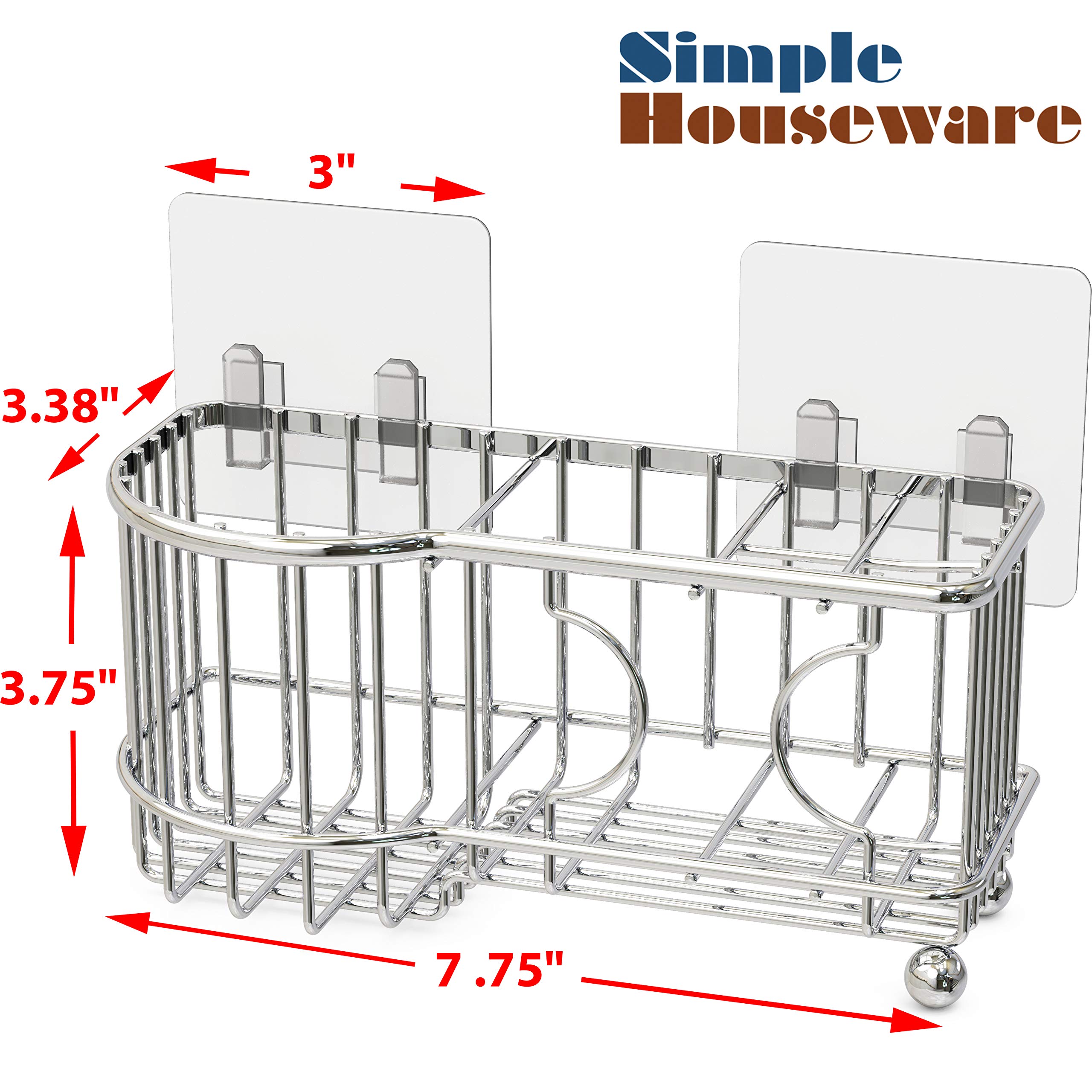 Foto 3 | Soporte Para Cepillos De Dientes Simple Houseware, Acero Inoxidable, 6 Ranuras - Venta Internacional.
