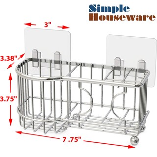 Foto 3 | Soporte Para Cepillos De Dientes Simple Houseware, Acero Inoxidable, 6 Ranuras - Venta Internacional.