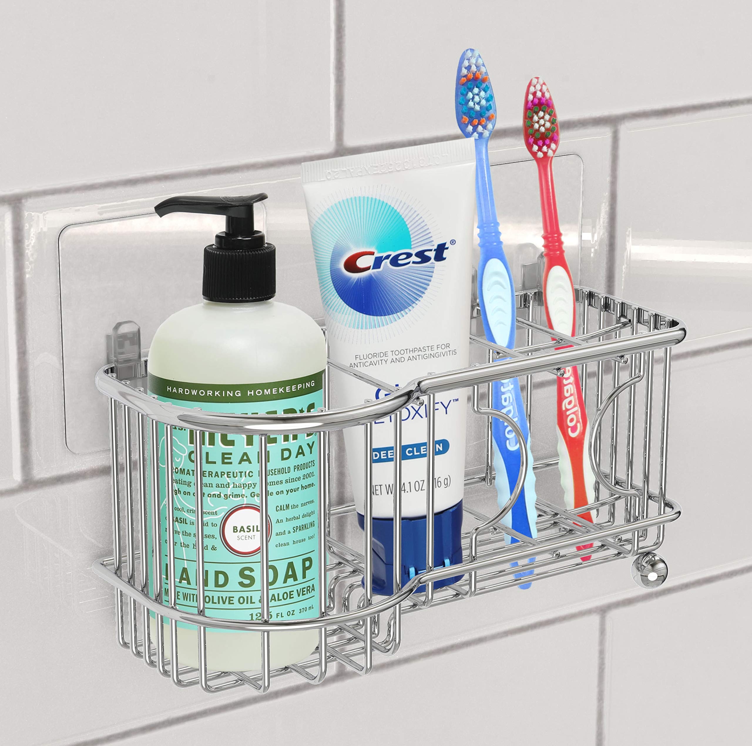 Foto 7 | Soporte Para Cepillos De Dientes Simple Houseware, Acero Inoxidable, 6 Ranuras - Venta Internacional.