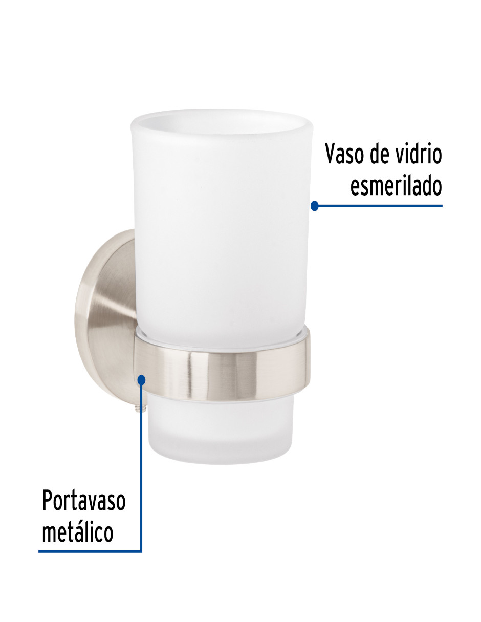 Foto 5 pulgar | Portavaso Cepillero con Vaso de Vidrio + Termo de Agua de Regalo Güish