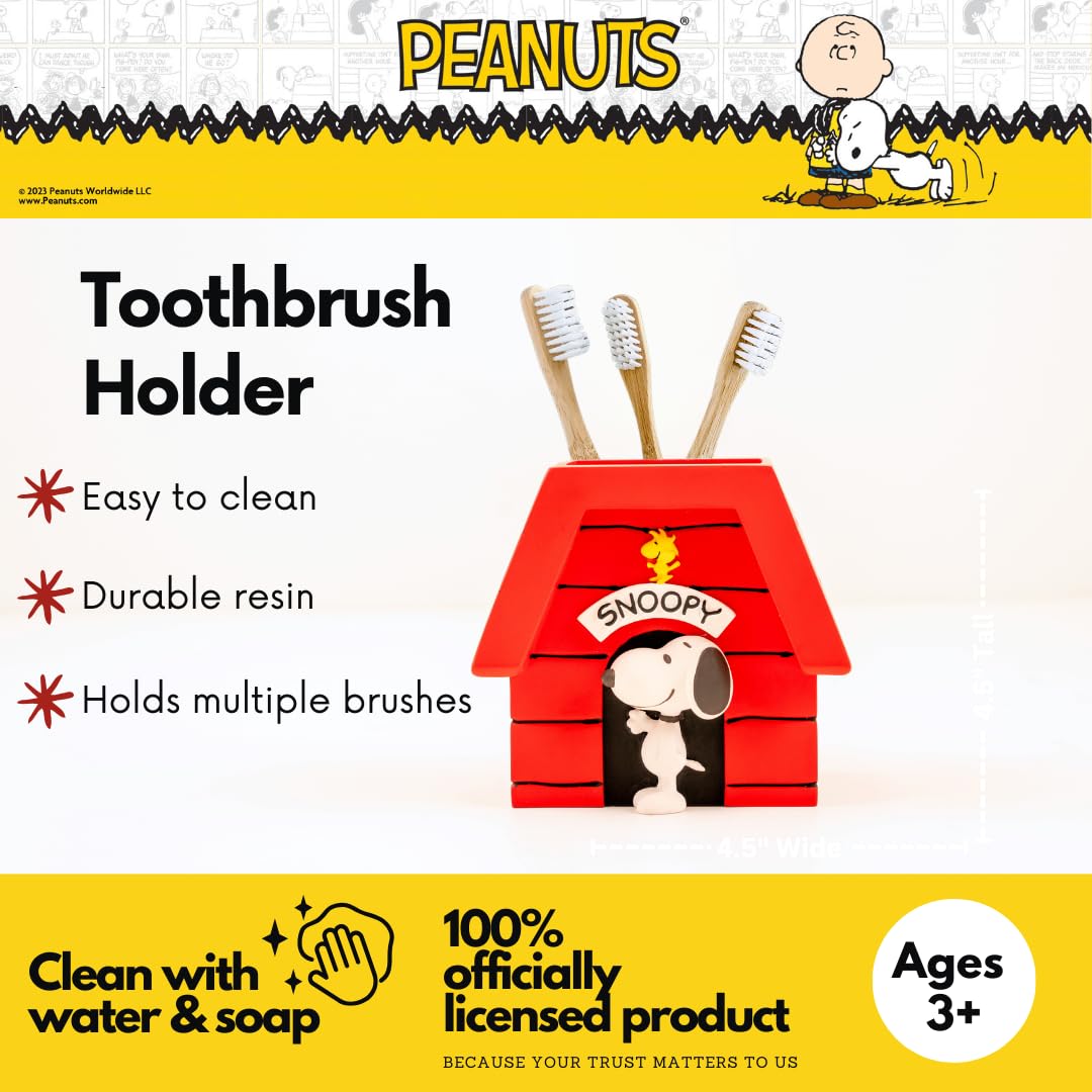 Foto 2 | Soporte Para Cepillos De Dientes Franco Peanuts Snoopy (licencia Oficial) - Venta Internacional.