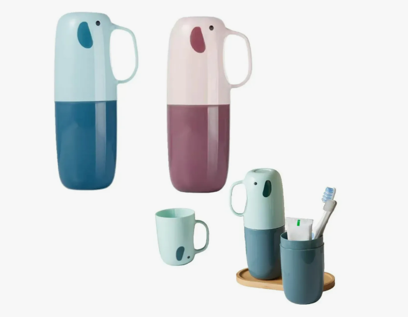 2 Estuches Porta Cepillo Dientes Pasta Dental Viaje Portátil