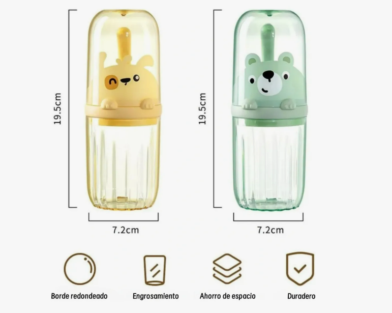 Foto 3 pulgar | Porta Cepillos Dentales Estuche Para Pasta Dental Viajar 2pz