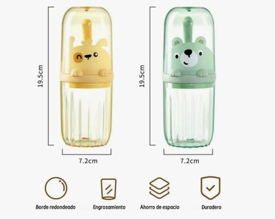 Foto 2 | Porta Cepillos Dentales Estuche Para Pasta Dental Viajar 2pz
