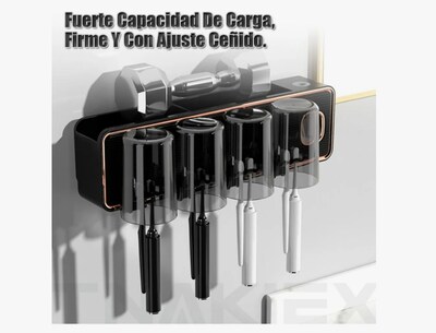 Foto 2 | Portacepillos de Pared Organizador con Dispensador de Pasta Dental