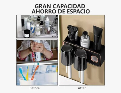 Foto 4 | Portacepillos de Pared con Dispensador de Pasta