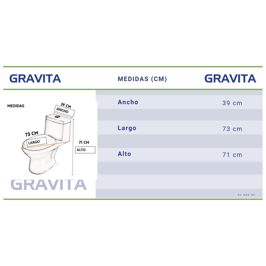 Foto 6 pulgar | Wc Inodoro Para Baño Marca Gravita