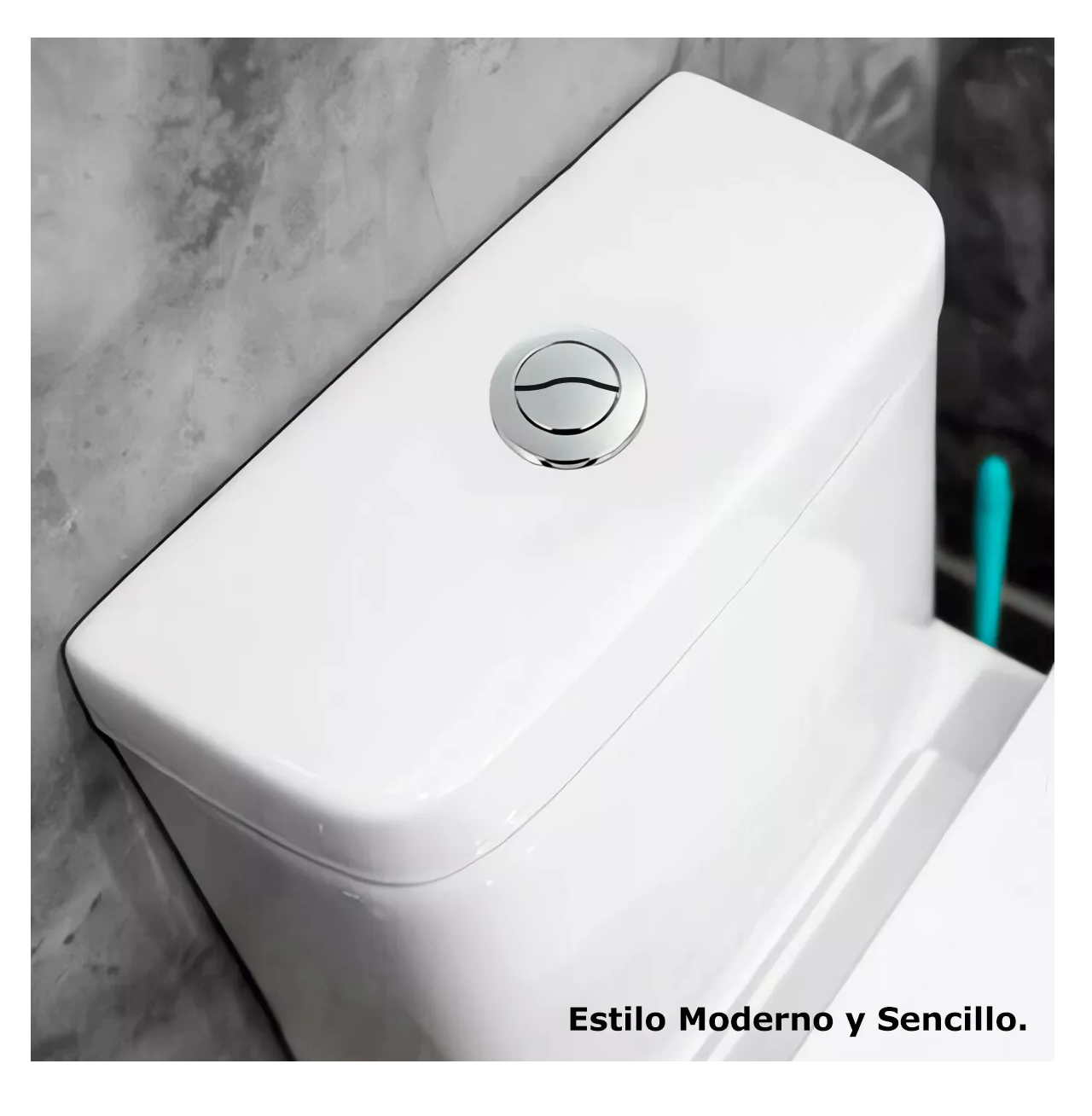 Foto 5 | Boton Doble Descarga Cromo 58mm Accesorio Baño Plata