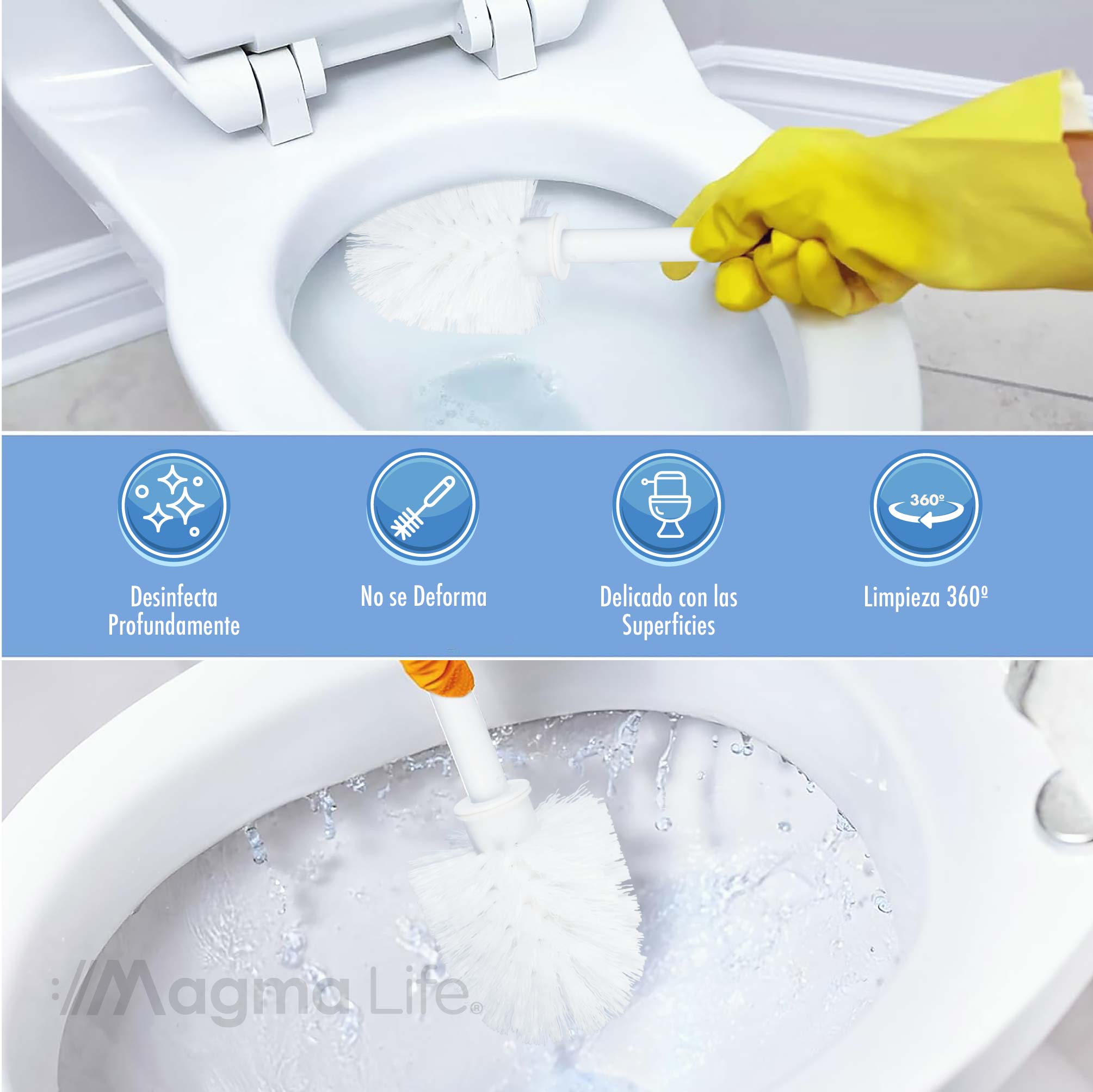 Foto 4 pulgar | Cepillo para Baño con Destapador Magma Life