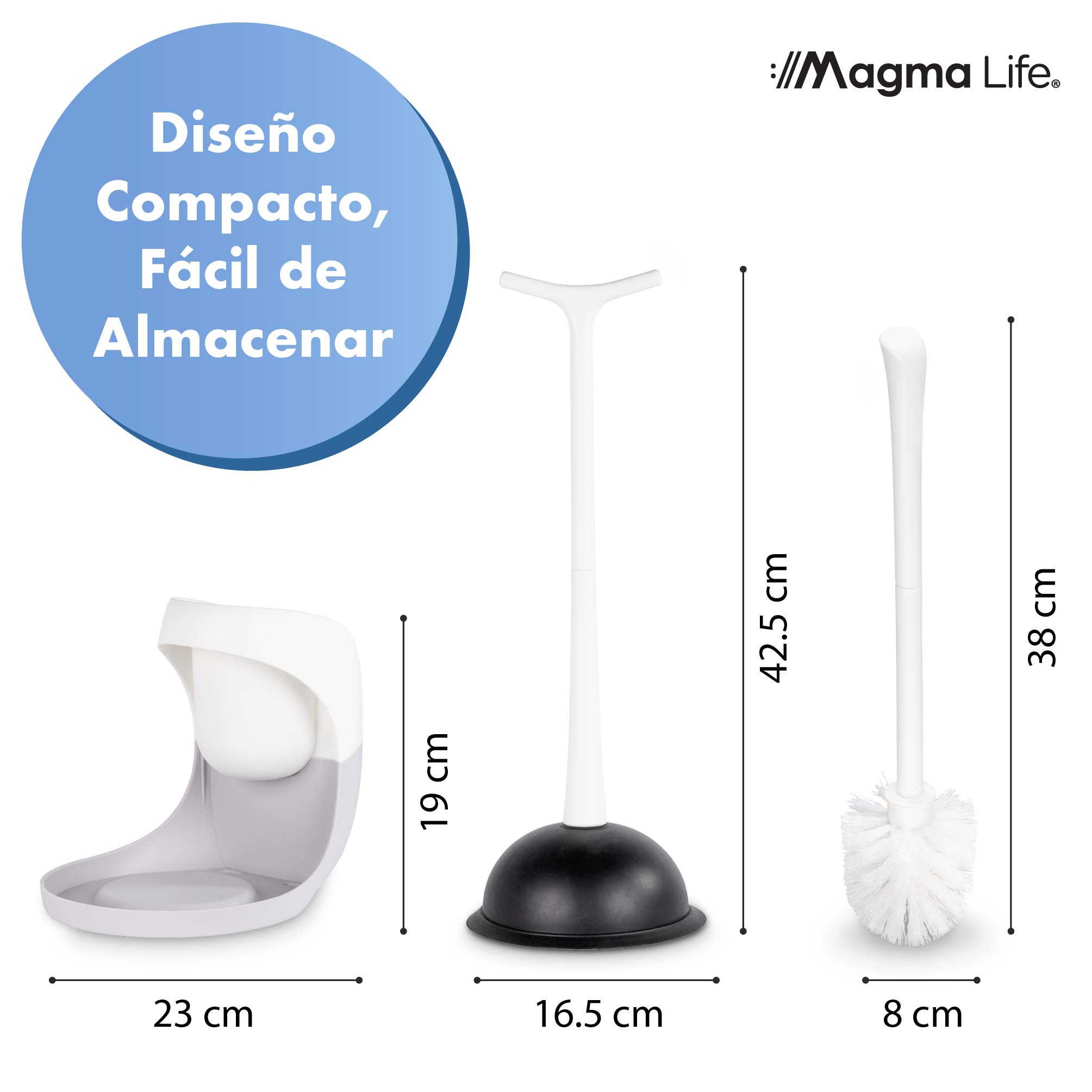 Foto 5 pulgar | Cepillo para Baño con Destapador Magma Life