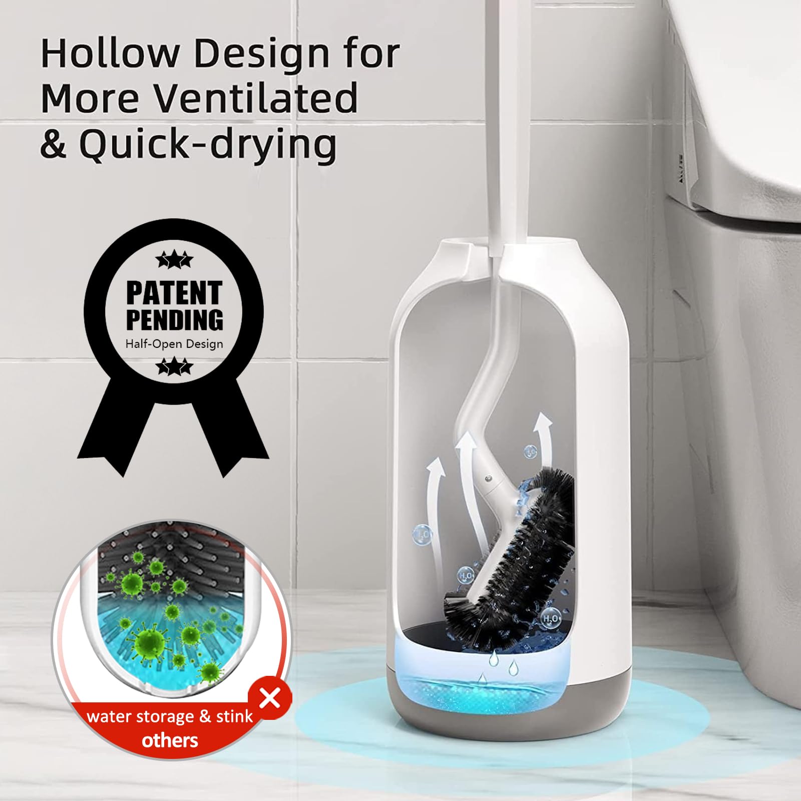 Foto 5 pulgar | Juego de Portaescobillas para Inodoro Hamitor Bathroom White - Venta Internacional