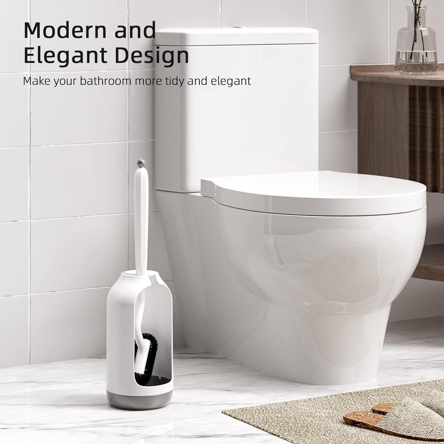 Foto 7 pulgar | Juego de Portaescobillas para Inodoro Hamitor Bathroom White - Venta Internacional