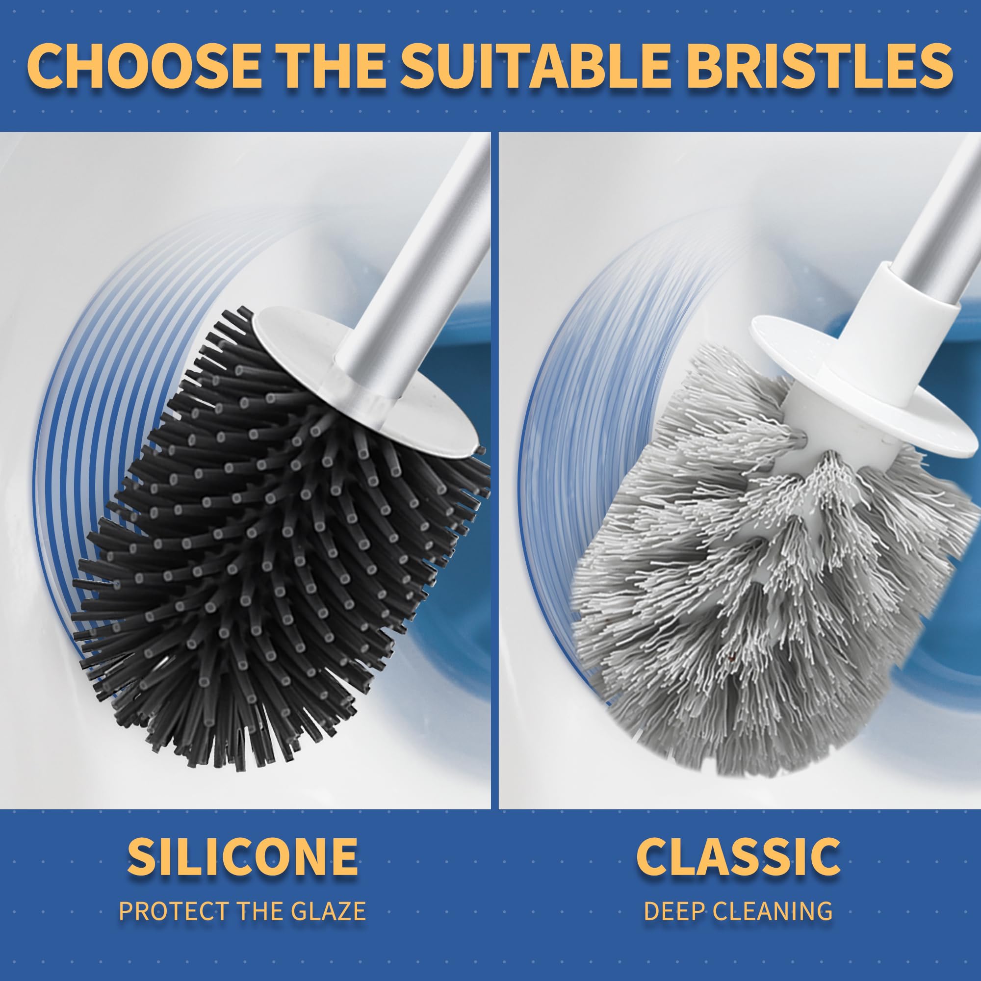 Foto 4 pulgar | Juego de Escobillas para Inodoro Boomjoy Limpiador de Cuencos de Silicona Blanco - Venta Internacional