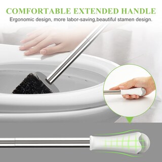 Foto 4 | Escobilla y Soporte para Inodoro Aonez Tamaño Compacto de Acero Inoxidable - Venta Internacional