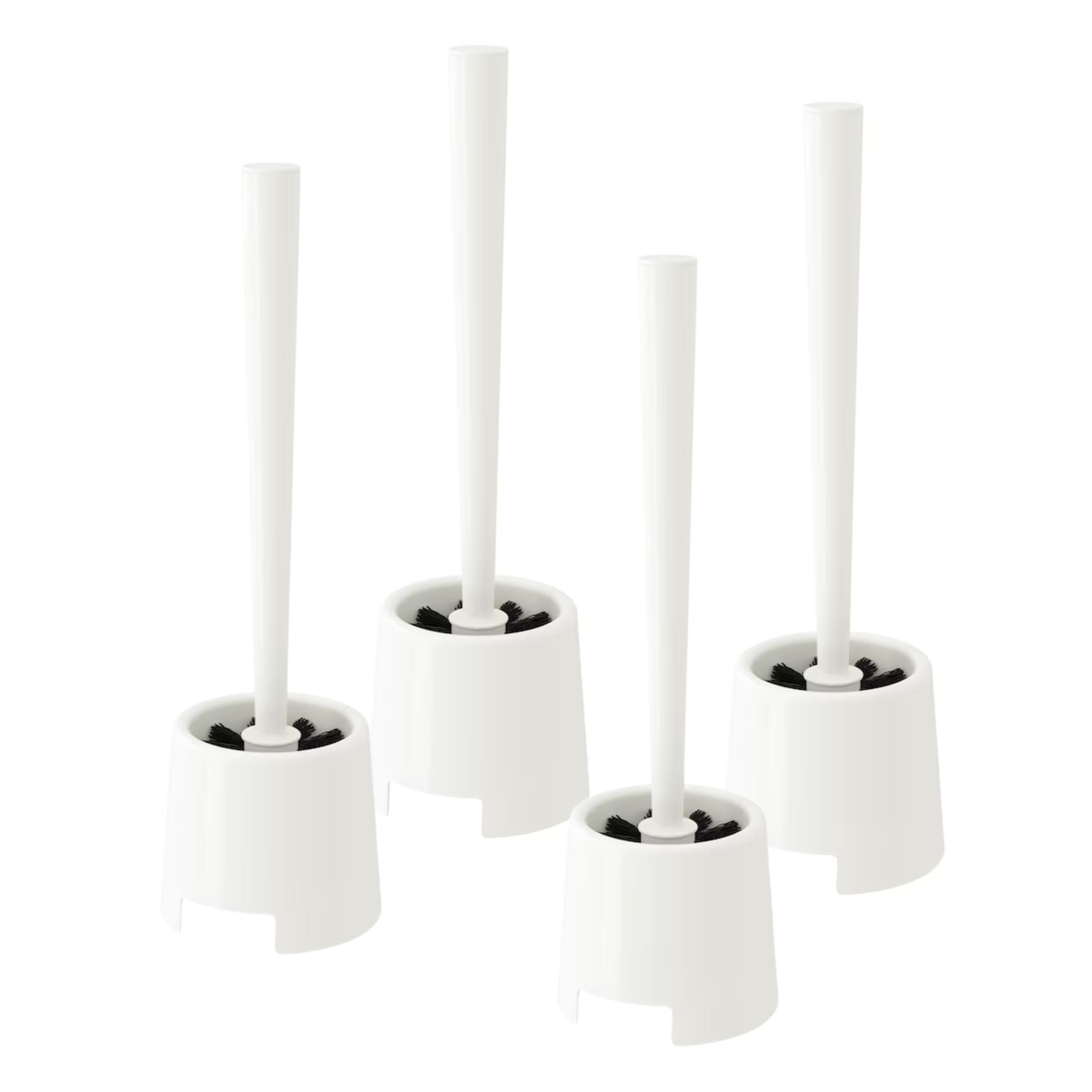 Foto 2 pulgar | Escobilla De Baño Resistente Para Una Limpieza Eficaz - Soporte Y Cepillo Para Inodoro Blanco 4pzs