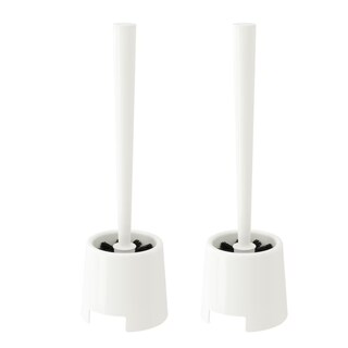 Foto 1 | Escobilla De Baño Resistente para Una Limpieza Eficaz - Soporte Y Cepillo para Inodoro Blanco 2pzs