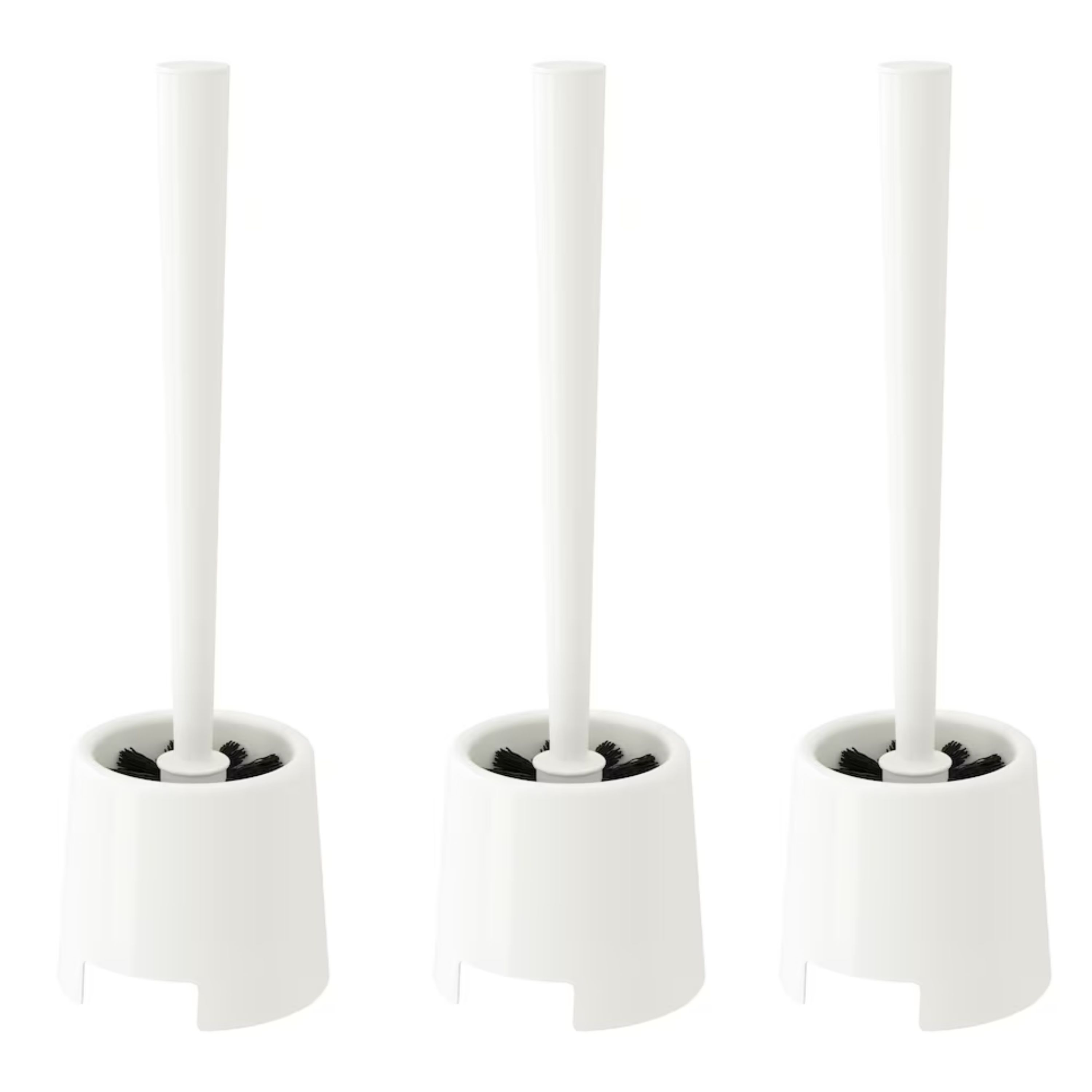 Foto 2 pulgar | Escobilla De Baño Resistente para Una Limpieza Eficaz - Soporte Y Cepillo Para Inodoro Blanco 3pzs