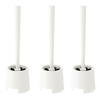 Foto 1 | Escobilla De Baño Resistente para Una Limpieza Eficaz - Soporte Y Cepillo Para Inodoro Blanco 3pzs