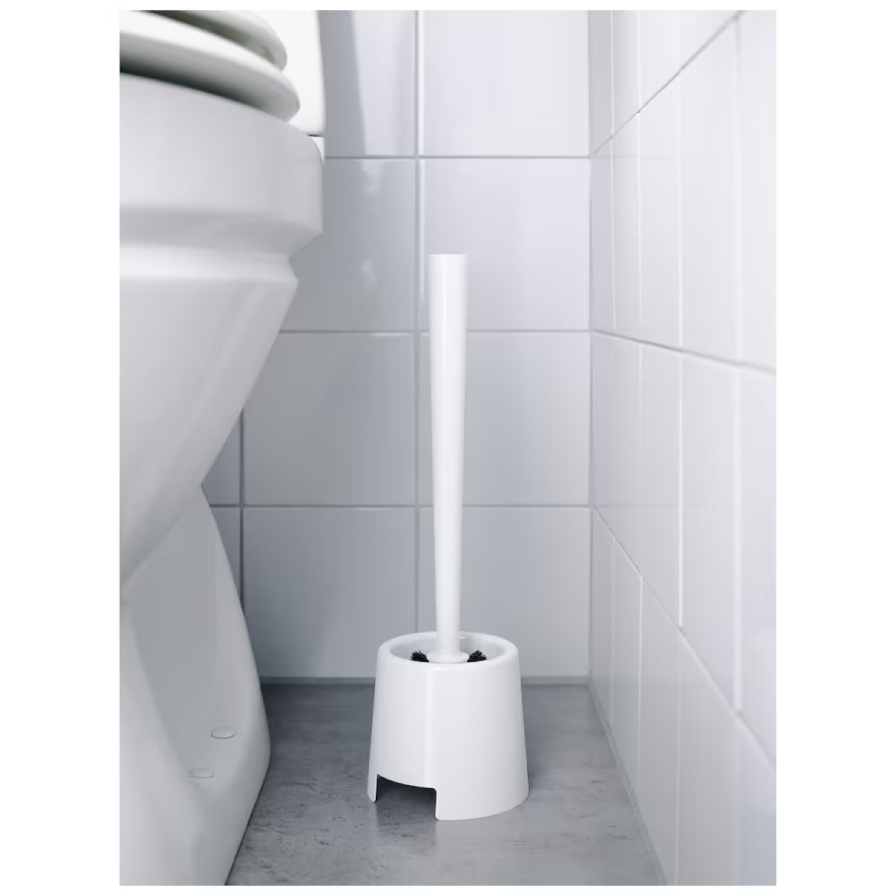Foto 3 pulgar | Escobilla De Baño Resistente para Una Limpieza Eficaz - Soporte Y Cepillo Para Inodoro Blanco 3pzs