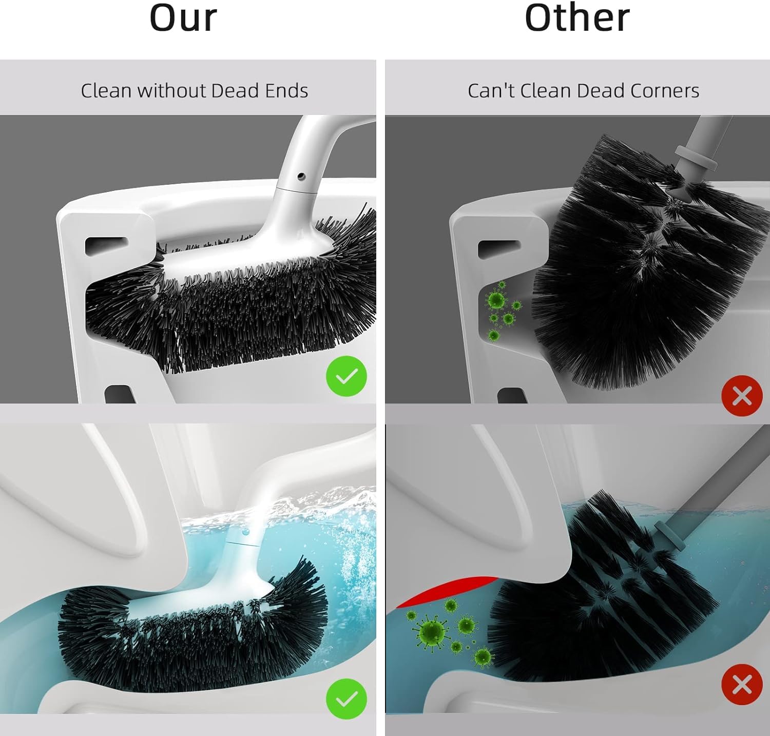 Foto 4 pulgar | Juego de Portaescobillas para Inodoro Hamitor Bathroom Abs - Venta Internacional